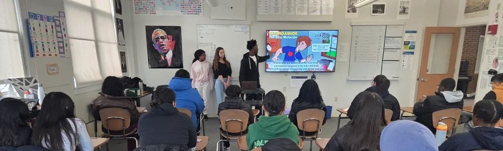 Youth presenters sharing the cannabis prevention curriculum