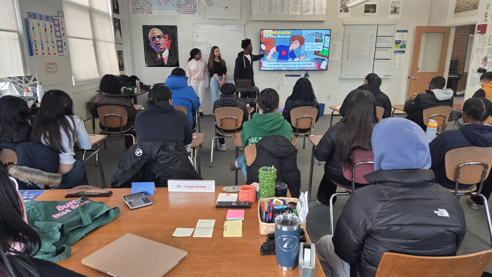 Youth presenters sharing the cannabis prevention curriculum