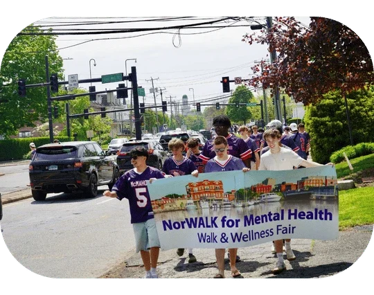 Participants at the NorWALK for Mental Health Walk & Wellness Fair